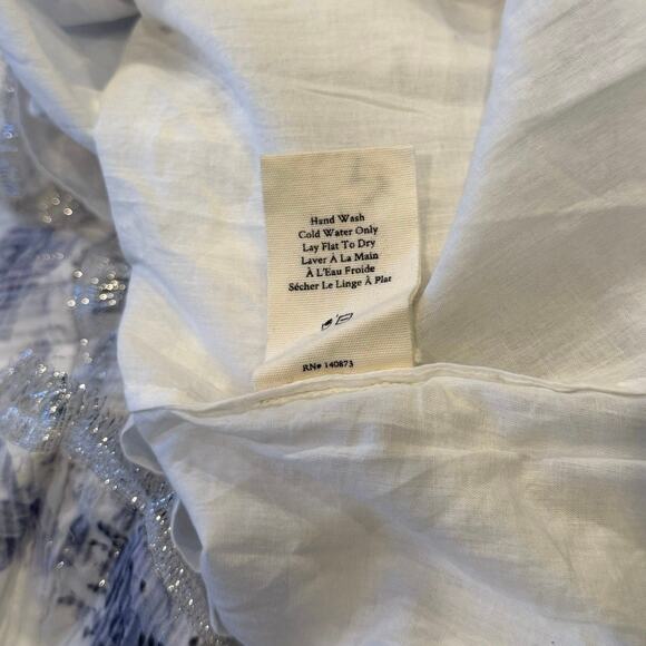 LoveShackFancy NWT Briar Blue Metallic Floral Halter Maxi Dress size 4 - Picture 12 of 16